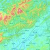 Yushan County topographic map, elevation, terrain