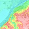 Ruse topographic map, elevation, terrain