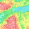 Barrie topographic map, elevation, terrain