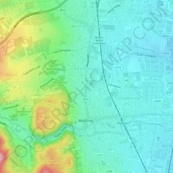 Maria Enzersdorf topographic map, elevation, terrain