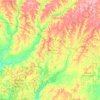 Covington County topographic map, elevation, terrain