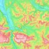 Bezirk Hallein topographic map, elevation, terrain