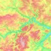 CHKO Křivoklátsko topographic map, elevation, terrain