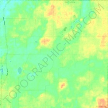 Lee Township topographic map, elevation, terrain