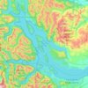 Lago Nahuel Huapi topographic map, elevation, terrain