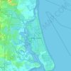 Bribie Island topographic map, elevation, terrain