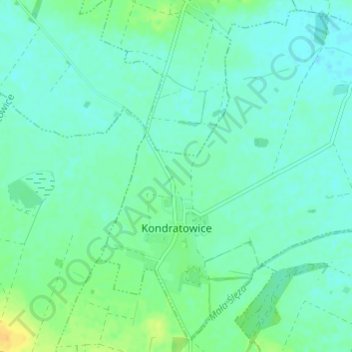 Kondratowice topographic map, elevation, terrain