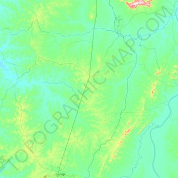 Aliança do Tocantins topographic map, elevation, terrain