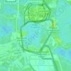 Seven Seas Lagoon topographic map, elevation, terrain