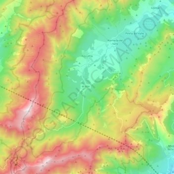 Rascafría topographic map, elevation, terrain