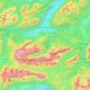 Wetterstein topographic map, elevation, terrain