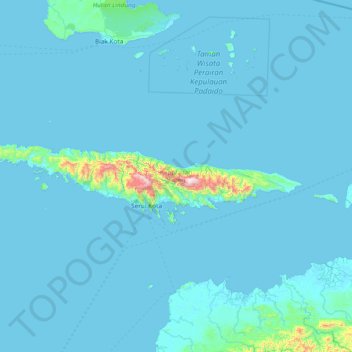 Yapen topographic map, elevation, terrain