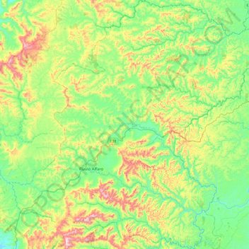 Flavio Alfaro topographic map, elevation, terrain