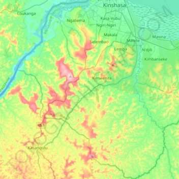 Mont Amba topographic map, elevation, terrain