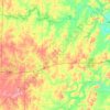 Okfuskee County topographic map, elevation, terrain