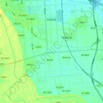 龙泉街道 topographic map, elevation, terrain