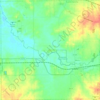 Franklin Township topographic map, elevation, terrain