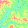 Río Pindo topographic map, elevation, terrain