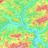 Čadca topographic map, elevation, terrain