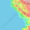 El Tabo topographic map, elevation, terrain