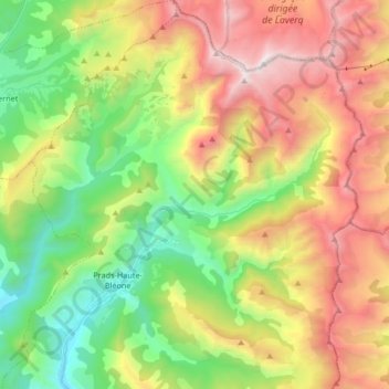 Prads topographic map, elevation, terrain