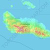 Guadalcanal Island topographic map, elevation, terrain