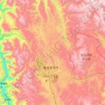 建塘镇 topographic map, elevation, terrain