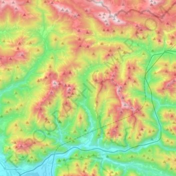 Moggio Udinese topographic map, elevation, terrain