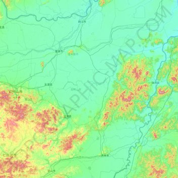 Shuangyashan City topographic map, elevation, terrain