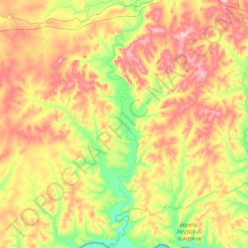 Ольдой topographic map, elevation, terrain