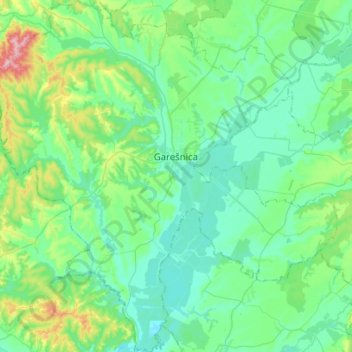 Grad Garešnica topographic map, elevation, terrain