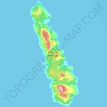 остров Гогланд topographic map, elevation, terrain