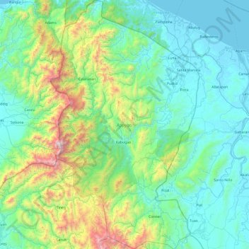 Apayao topographic map, elevation, terrain