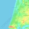 Dunas de Mira, Gândara e Gafanhas topographic map, elevation, terrain