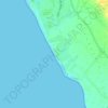 Playa Agua Dulce topographic map, elevation, terrain