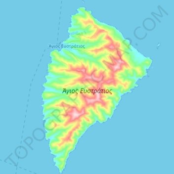 Δήμος Αγίου Ευστρατίου topographic map, elevation, terrain