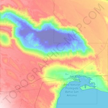 San Antonio Oeste topographic map, elevation, terrain