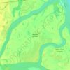 Dachniy island topographic map, elevation, terrain