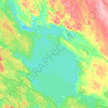 Янисъярви topographic map, elevation, terrain