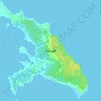 Prangli topographic map, elevation, terrain