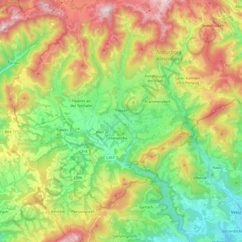 Passail topographic map, elevation, terrain