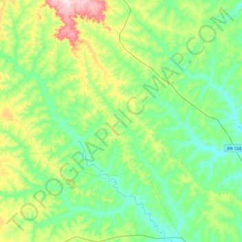 Alto Santana topographic map, elevation, terrain