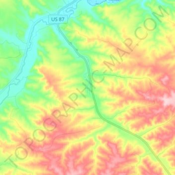 Klein topographic map, elevation, terrain