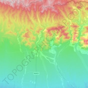 Amlekhganj topographic map, elevation, terrain