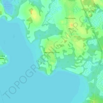 Тимошковщина topographic map, elevation, terrain