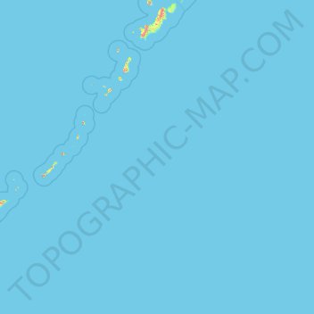 Islas Kuriles topographic map, elevation, terrain