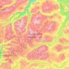 Jotunheimen topographic map, elevation, terrain