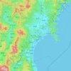 Miyagi Prefecture topographic map, elevation, terrain