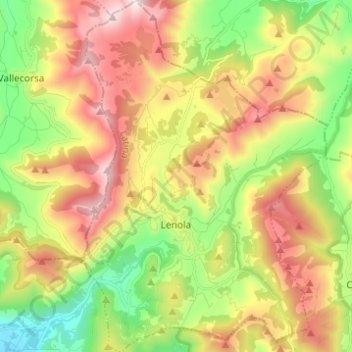 Lenola topographic map, elevation, terrain