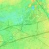 La Courneuve topographic map, elevation, terrain
